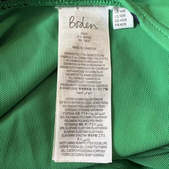 Boden Talamanca Polka Dot One Piece Swimsuit Green Blue Womens Size 10 (989) - Picture 5 of 8